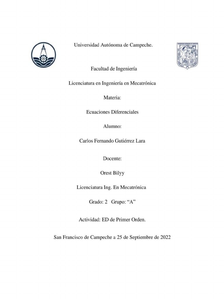 ED de Primer Orden PDF