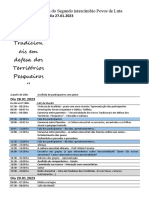 Programação Terceiro Intercâmbio Batoque