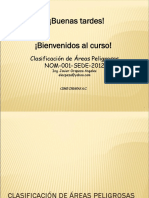 Clasificación de áreas peligrosas según la NOM-001-SEDE-2012