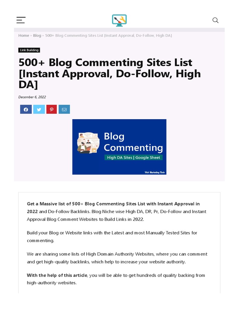 Blog Commenting Help | PDF | Search Engine Optimization | Web Traffic