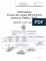 SDVP-I-CP-39-12 CRUCE DE LINEA 22.9kV ENTRE LA T026 y T027