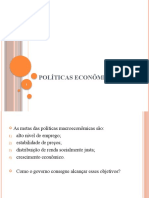 Objetivos e instrumentos das políticas econômicas