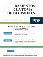 Fundamentos de La Toma de Decisiones