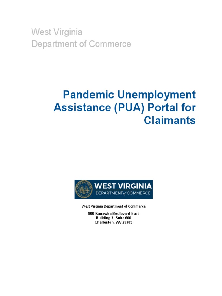 Pandemic Unemployment Assistance (PUA) Portal Claimants Guide PDF
