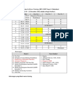 Jadwal Kegiatan in House Training