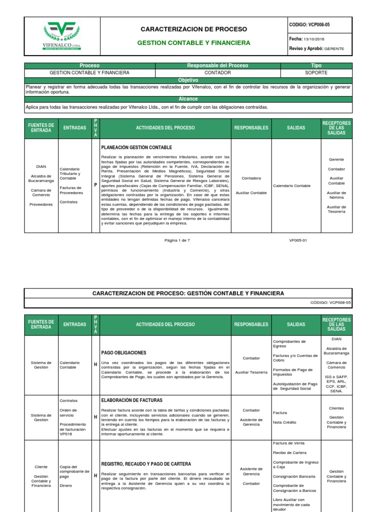 Proceso de Gestión Contable y Financiera | PDF | Contabilidad | Auditoría
