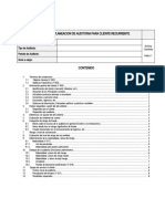 Memorandum de Planeación - Cliente Recurrente