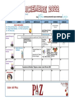 Calendario Diciembre 2022