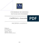 UNI Mendoza Facultad Ingeniería Capítulo 1 Generalidades Electrónica Analógica I