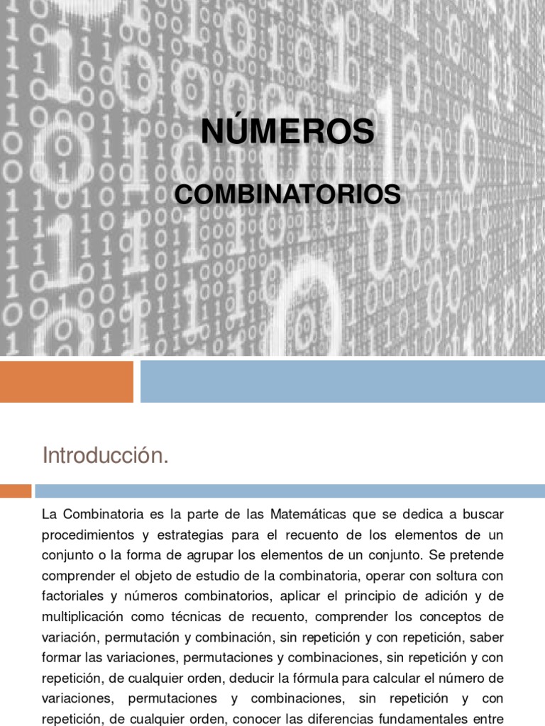 Números Combinatorios 2022 | PDF | Combinatoria | Teoría de los números