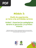 Unidad 1 - Modulo 3 Experiencias Pedagógicas Durante La Gestación y La Primera Infancia