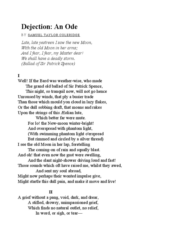 S. T. Coleridge Poems PDF Poetry