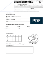 Matemática - Examen Bimestral - Primaria