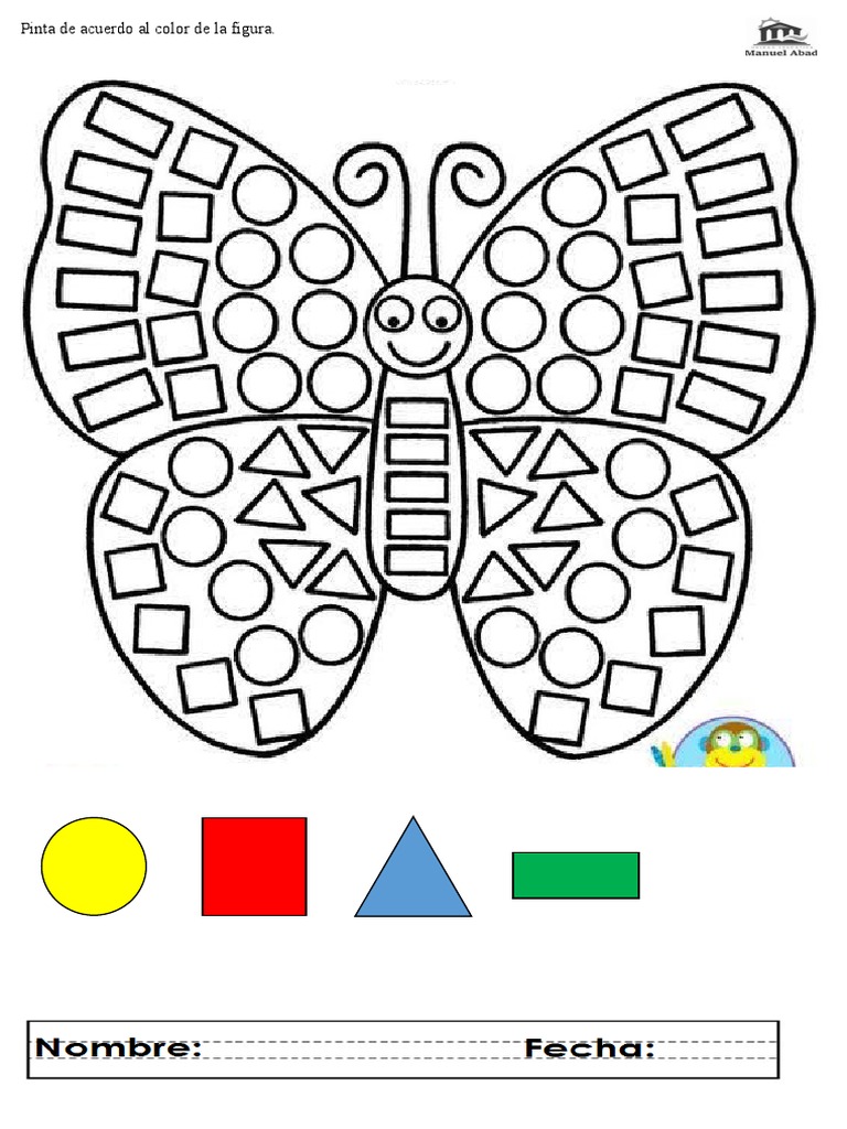 HOJA DE TRABAJO MIERCOLES - Pinta de Acuerdo Al Color de La Figura | PDF