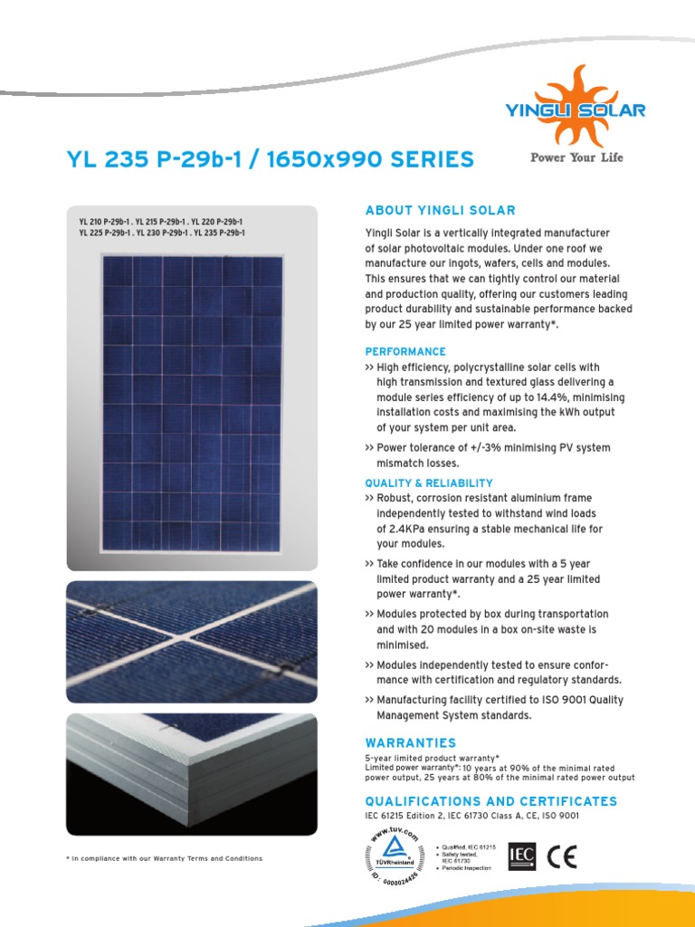 yingli Photovoltaics Photovoltaic System