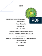 Resume Keb - Dasar Ibu Bersalin Mahdalena (1901011)