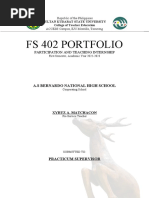 Fs 402 Portfolio: Participation and Teaching Internship