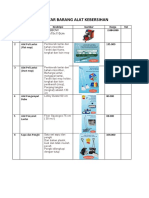 Daftar Barang Alat Kebersihan