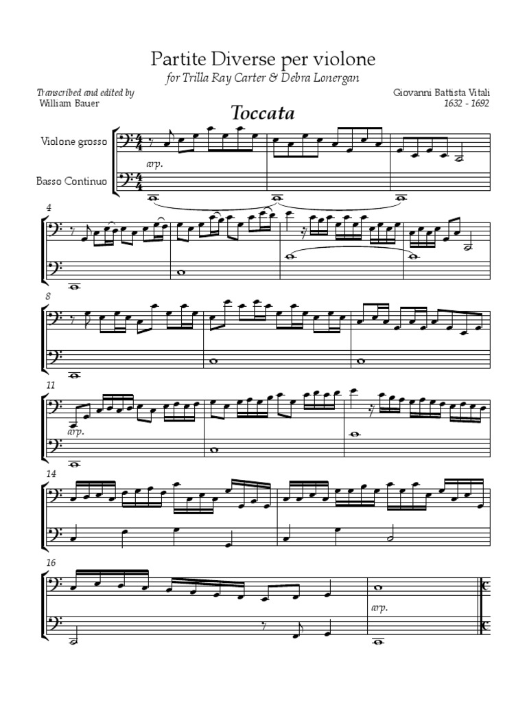 Partite Diverse Per Violone BC | PDF