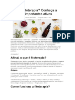 O que é fitoterapia e seus benefícios