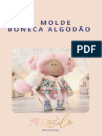 Molde boneca algodão DIY