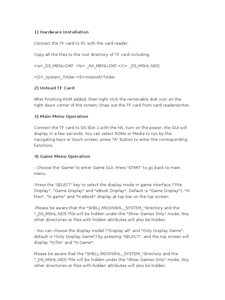 NDS File Management and Game Operation Guide for the R4i Gold 3DS