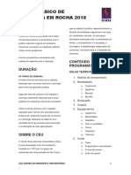 Curso Básico de Escalada em Rocha 2018