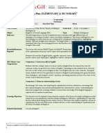 November 15th Lesson Plan Secondary 1