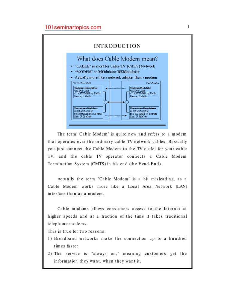 Cable Modems | PDF