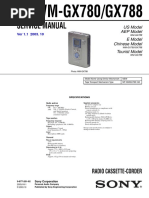 Sony wm-gx707 | PDF