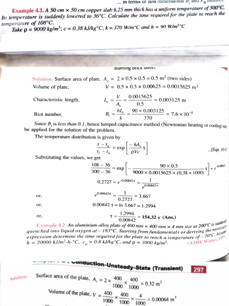Heat Transfer Calculations and Examples | PDF | Heat Transfer | Physics