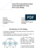 Multi Parameterized Recommendation Engine Based On Browsing Behavior Using Web Usage Mining
