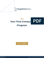 SE T03 - Your First Computer Program