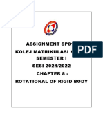 Student Assignment Rotational of Rigid Body