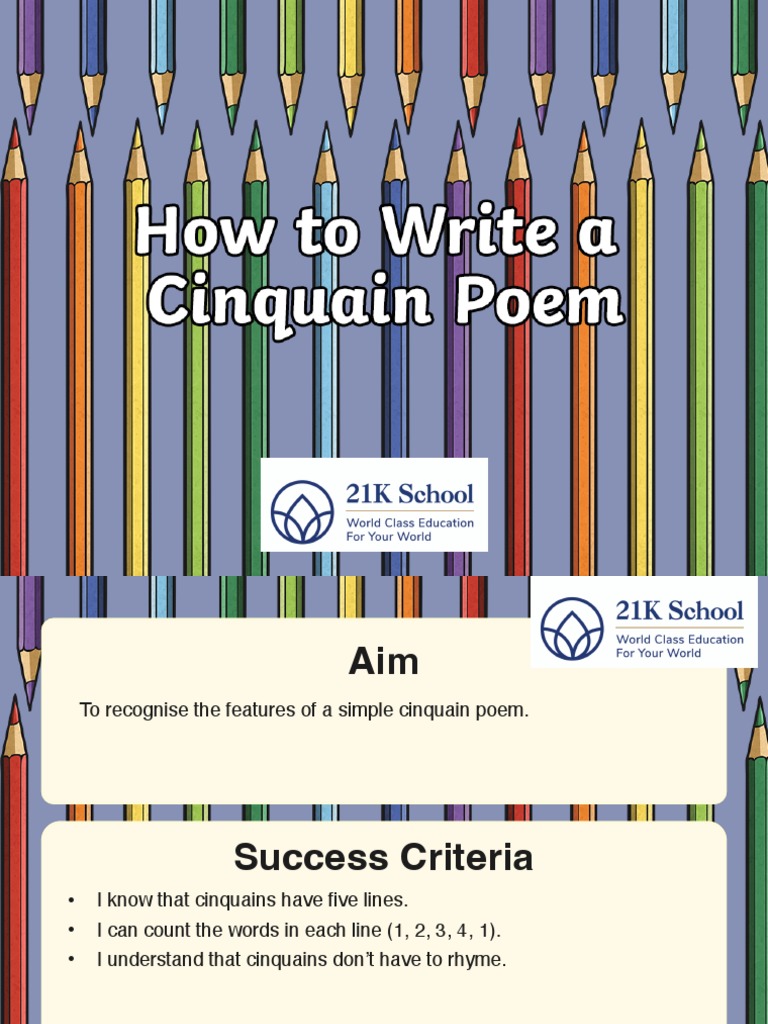 Cinquain Poem | PDF | Phonaesthetics | Poetic Form