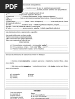 EXERCÍCIOS DE PORTRUGUES - VERBOS