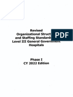 Revised Organizational Structure and Staffing Standards For Level III General Government Hospitals