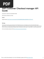 SAP Customer Checkout Manager API Guide