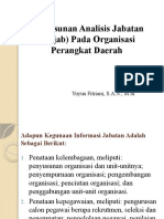 Penyusunan Analisis Jabatan (Anjab) Pada Organisasi Perangkat Daerah