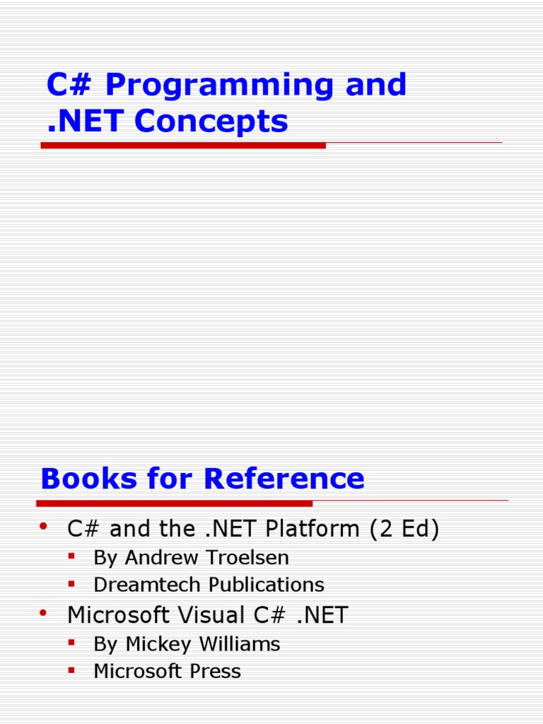 Unit 1 | PDF | C Sharp (Programming Language) | Class (Computer ...