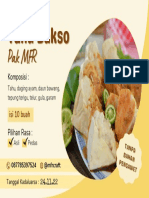 Label Tahu Bakso Makanan Beku Kuning