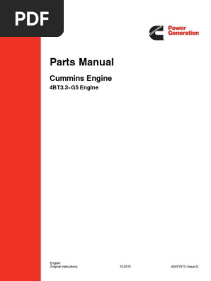 Cummins 4BT3.3-G5 Parts Manual