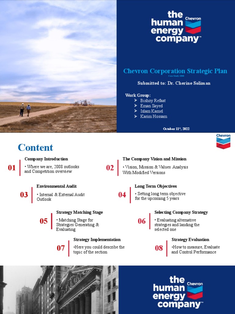 Chevron Case Study - Final Project - V5-1 | PDF | Chevron Corporation ...