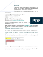 Conditional Formatting in Excel