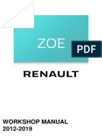 Renault Zoe Workshop Manual 2012-2019
