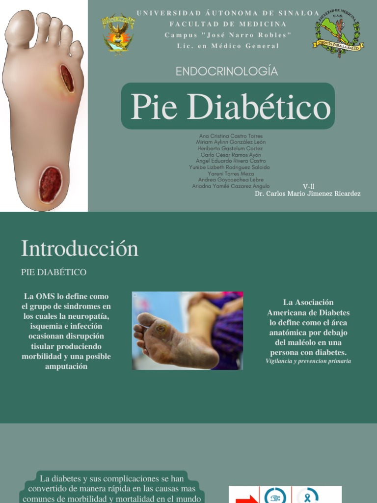 Pie diabético factores de riesgo, prevención, diagnóstico y