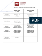 Al Mock 1 Timetable 2022