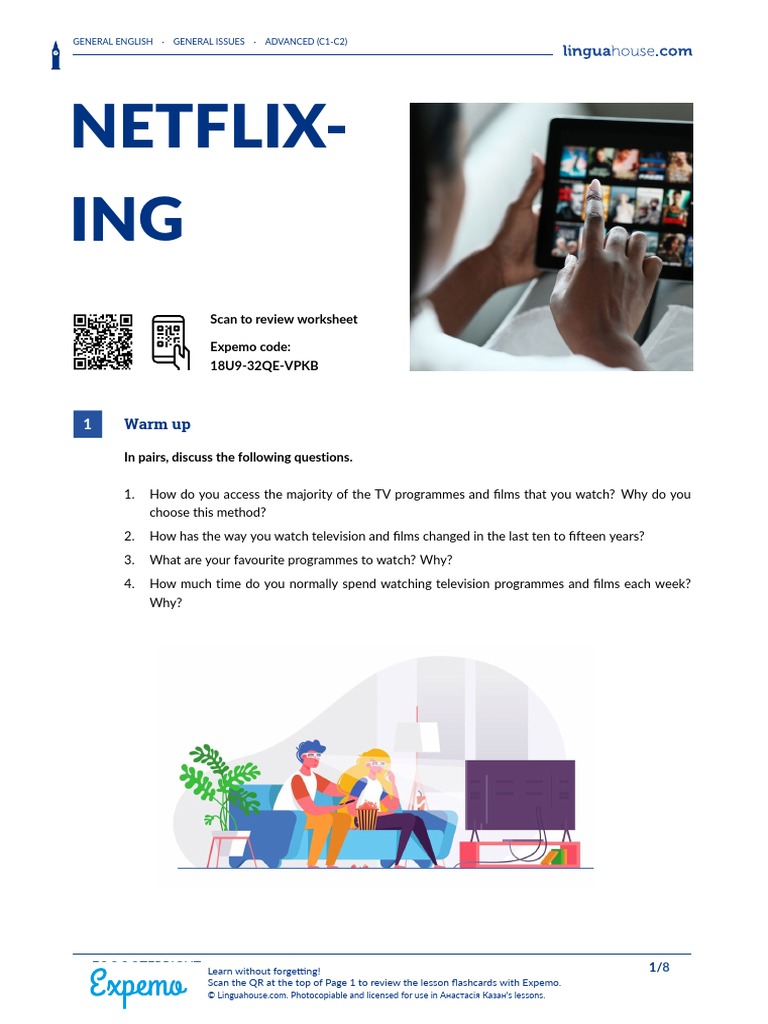 Netflix Ing British English Teacher Pdf Netflix Vocabulary