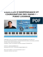 Piano Louange Exercices Dindependance Et Coordination Des Mains Piano Louange