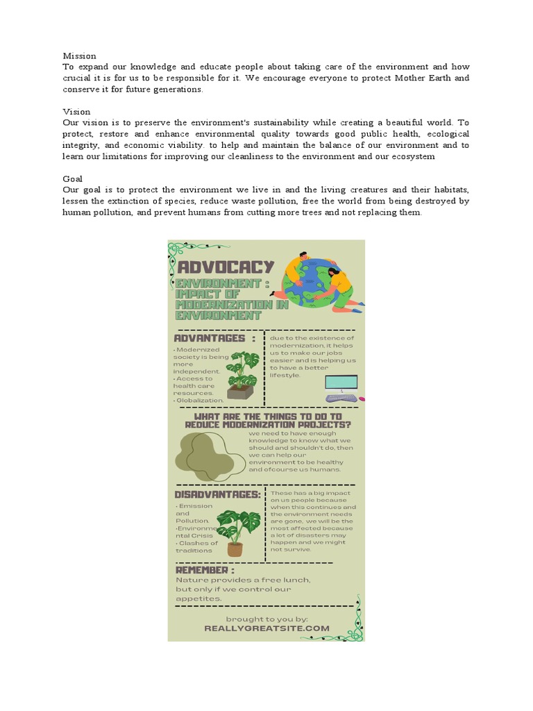 Protecting Our Environment for Future Generations | PDF